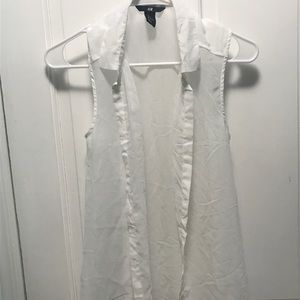 Sheer sleeveless blouse